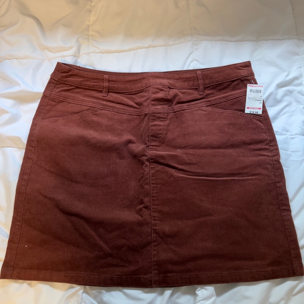 Women's Brown Corduroy Skirt